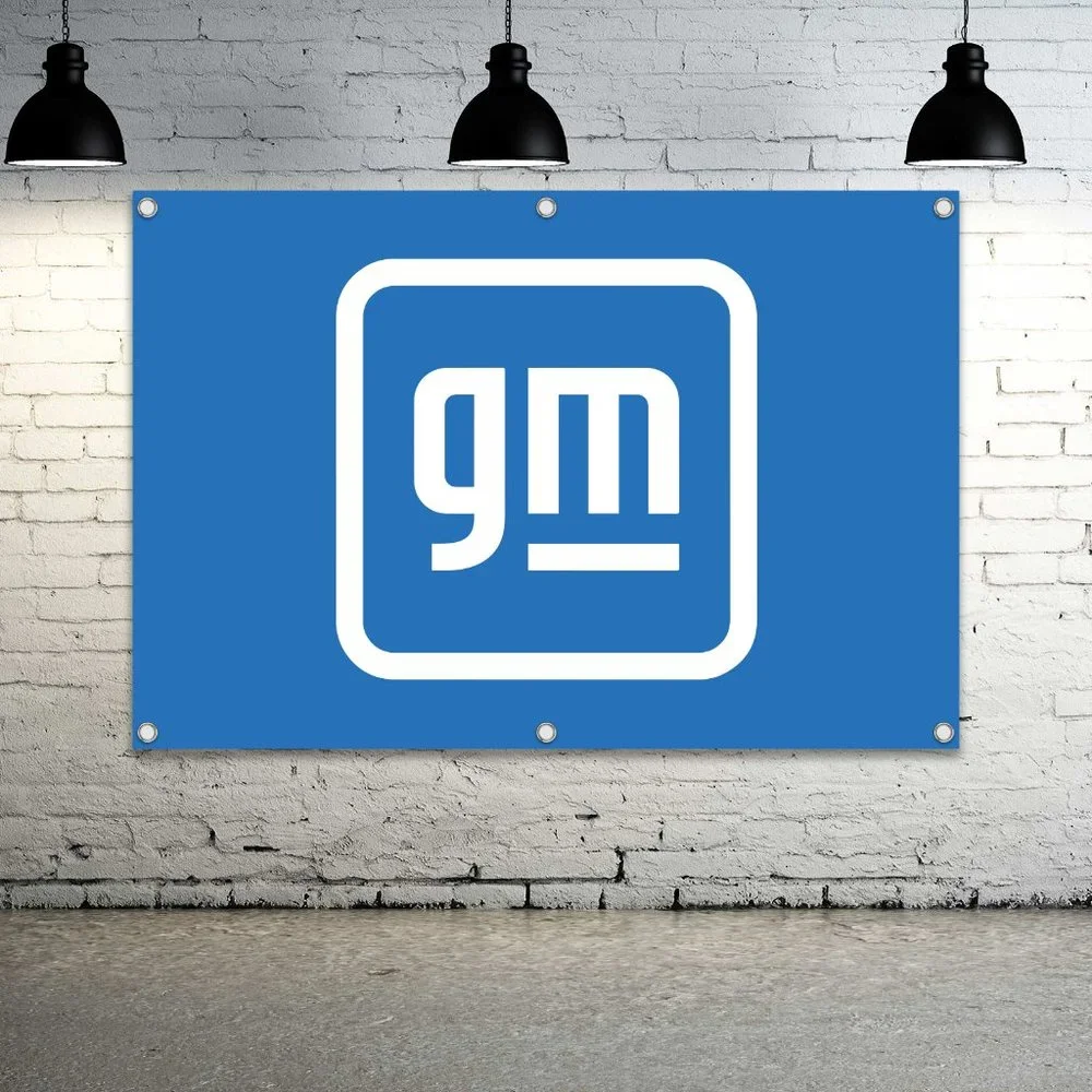 GM General Motors Logo Vinyl Banner 3ft. Sign Car Dealer Auto Dealership Display